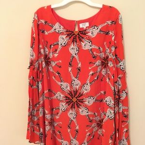 Crown and Ivy bell sleeve shift dress, size 12-14